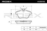 RIDEX Комплект тормозных колодок, дисковый тормоз 402B0165
