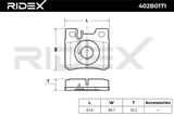 RIDEX Комплект тормозных колодок, дисковый тормоз 402B0171