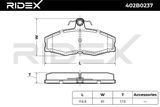 RIDEX Комплект тормозных колодок, дисковый тормоз 402B0237