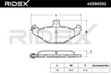 RIDEX Комплект тормозных колодок, дисковый тормоз 402B0352