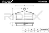 RIDEX Комплект тормозных колодок, дисковый тормоз 402B0423