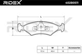 RIDEX Jarrupala, levyjarru 402B0511