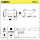 RIDEX Комплект тормозных колодок, дисковый тормоз 402B0603