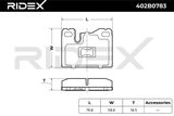 RIDEX Комплект тормозных колодок, дисковый тормоз 402B0783