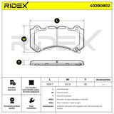 RIDEX Bremžu uzliku kompl., Disku bremzes 402B0802