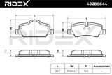 RIDEX Комплект тормозных колодок, дисковый тормоз 402B0844