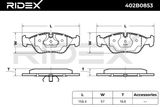 RIDEX Комплект тормозных колодок, дисковый тормоз 402B0853