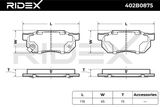 RIDEX Комплект тормозных колодок, дисковый тормоз 402B0875
