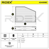 RIDEX Filter,salongiõhk 424I0083