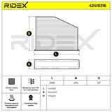 RIDEX Фильтр, воздух во внутренном пространстве 424I0216