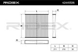 RIDEX Фильтр, воздух во внутренном пространстве 424I0326