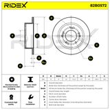 RIDEX Тормозной диск 82B0572