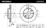 RIDEX Тормозной диск 82B0962
