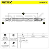 RIDEX Тормозной шланг 83B0201
