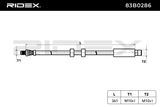 RIDEX Bromsslang 83B0286