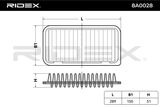 RIDEX Воздушный фильтр 8A0028