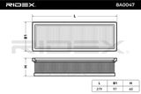 RIDEX Воздушный фильтр 8A0047