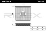 RIDEX oro filtras 8A0057