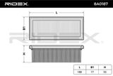 RIDEX Воздушный фильтр 8A0187