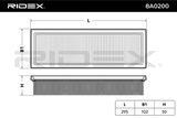 RIDEX oro filtras 8A0200