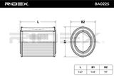 RIDEX Воздушный фильтр 8A0225
