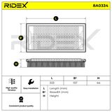 RIDEX Воздушный фильтр 8A0334