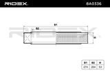 RIDEX Ilmansuodatin 8A0336