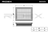 RIDEX Воздушный фильтр 8A0404