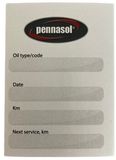 pennasol Õlivahetuse kleebis PENNASOL OIL CHANGE STICKER EN