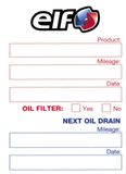 ELF Õlivahetuse kleebis ELF OIL CHANGE STICKER
