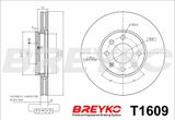 DAVID VASCO Тормозной диск T1609