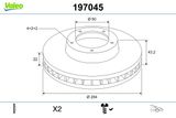 VALEO Bromsskiva 197045