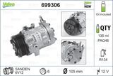 VALEO Компрессор, кондиционер 699306