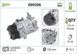 VALEO Компрессор, кондиционер 699306