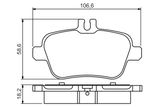 BOSCH Комплект тормозных колодок, дисковый тормоз 0 986 495 348