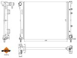 NRF Радиатор, охлаждение двигателя 53527A