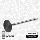 ET ENGINETEAM Klappide komplekt, sisse-/väljalaskeklapp VS0034VR2