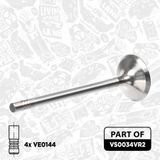 ET ENGINETEAM Klappide komplekt, sisse-/väljalaskeklapp VS0034VR2