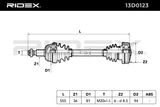 RIDEX Приводной вал 13D0123