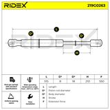 RIDEX Газовая пружина, крышка багажник 219G0263