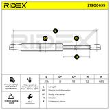 RIDEX Газовая пружина, крышка багажник 219G0635