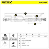 RIDEX Gaasivedru, pagasi-/veoruum 219G0739