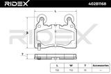 RIDEX Bremžu uzliku kompl., Disku bremzes 402B1168