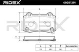 RIDEX Bremžu uzliku kompl., Disku bremzes 402B1291