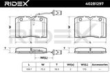 RIDEX Комплект тормозных колодок, дисковый тормоз 402B1297