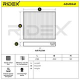 RIDEX Filtrs, Salona telpas gaiss 424I0441