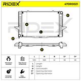 RIDEX Kylare, motorkylning 470R0021