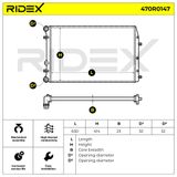 RIDEX Радиатор, охлаждение двигателя 470R0147
