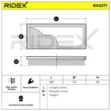 RIDEX Ilmansuodatin 8A0271