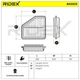 RIDEX Воздушный фильтр 8A0523